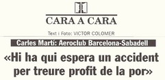 Entrevista a Carles Mart president de l'Aero Club Barcelona-Sabadell.